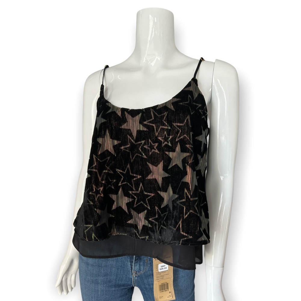 Stars Pattern Adjustable Straps Cami Top